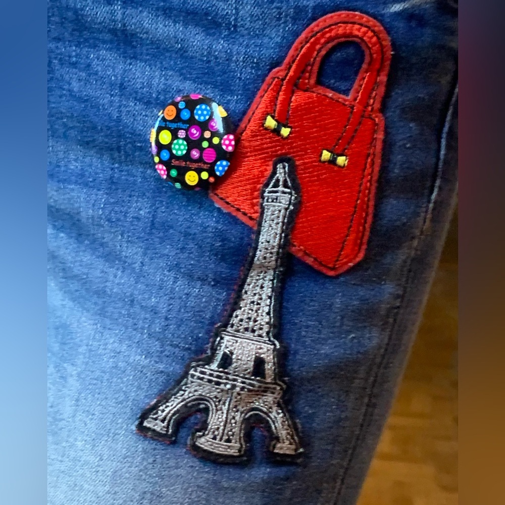 Rocks & Indigo Women’s Embellished Denim Jeans with Patches size 2/25 - Picture 10 of 10